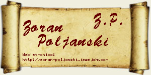 Zoran Poljanski vizit kartica